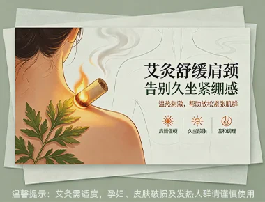 艾灸舒缓肩颈  告别久坐紧绷感